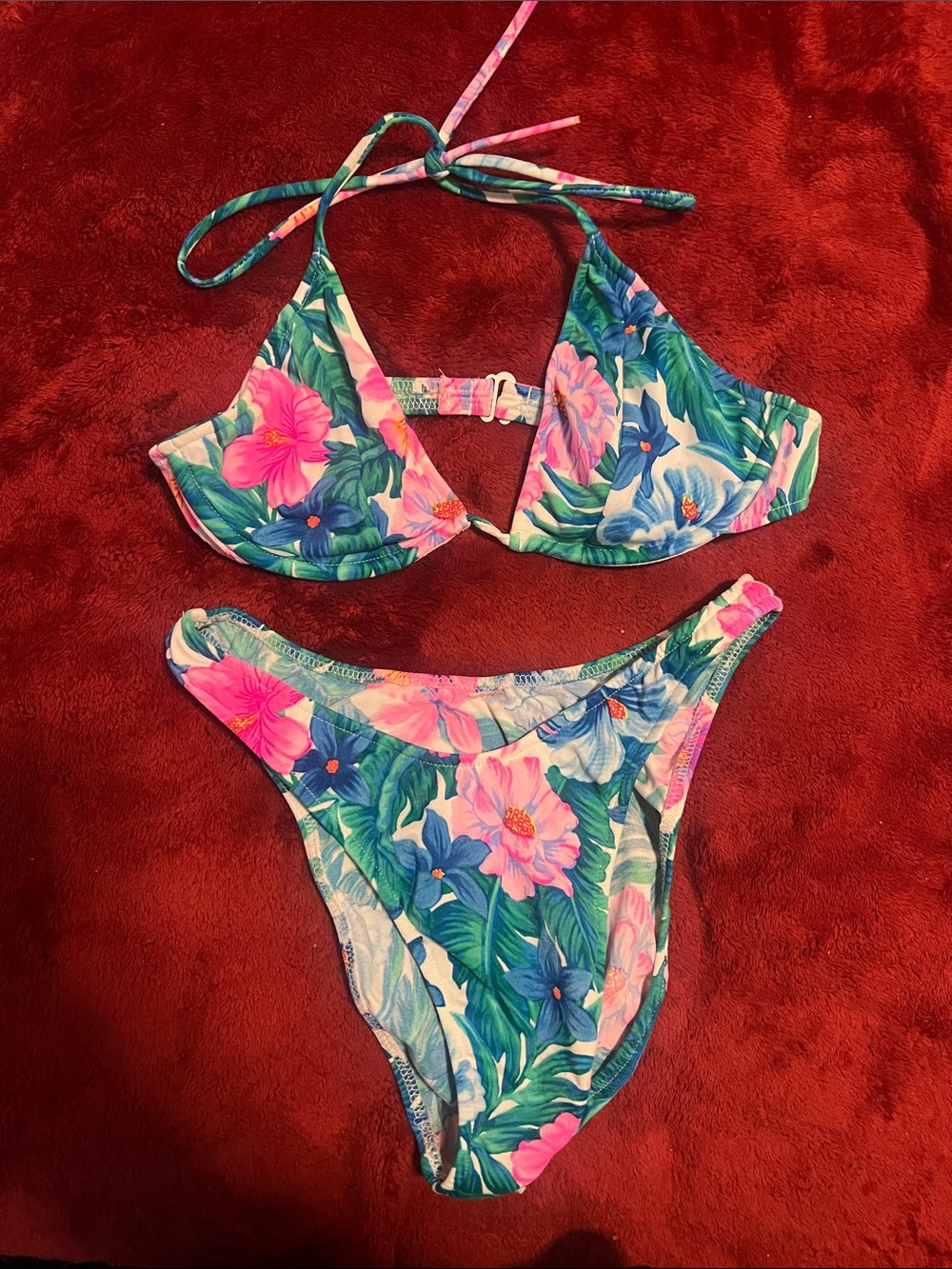Vintage Fitness Beach Tropical Bikini Size S/M